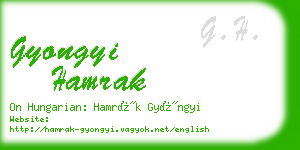 gyongyi hamrak business card